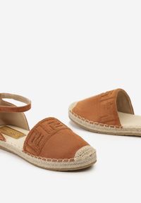 Born2be - Brązowe Espadryle Reptiva. Zapięcie: bez zapięcia. Kolor: brązowy. Materiał: materiał, zamsz. Wzór: aplikacja. Sezon: lato. Obcas: na płaskiej podeszwie. Styl: boho