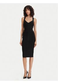 Elisabetta Franchi Sukienka koktajlowa AM-24D-62E2-V790 Czarny Slim Fit. Kolor: czarny. Materiał: wiskoza. Styl: wizytowy #1