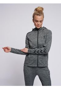 Bluza fitness damska Hummel zip Selby. Typ kołnierza: kaptur. Kolor: wielokolorowy, czarny, szary. Materiał: jersey, poliester, materiał. Sport: fitness