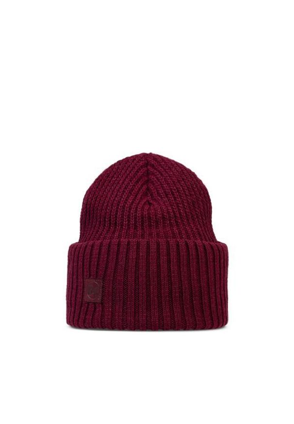 Buff - Czapka BUFF KNITTED BEANIE RUTGER GARNET. Kolor: czerwony. Sezon: zima. Styl: sportowy