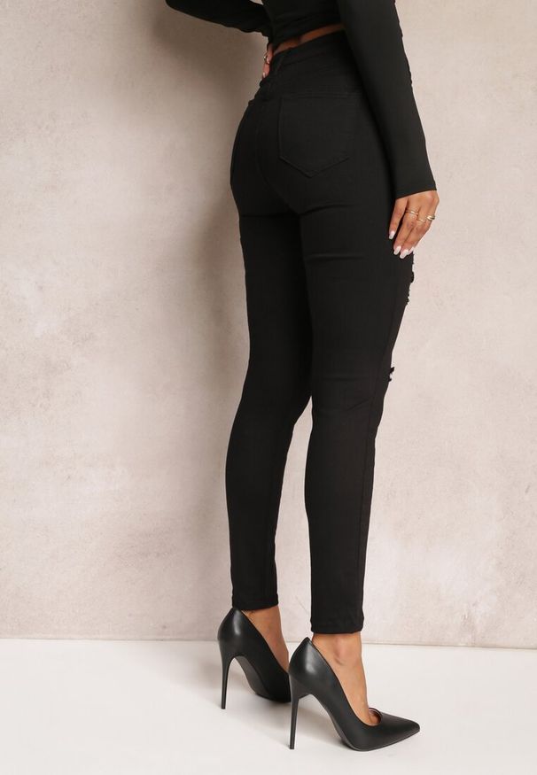 Renee - Czarne Jeansy Skinny z Wysokim Stanem Yholo. Stan: podwyższony. Kolor: czarny. Styl: klasyczny
