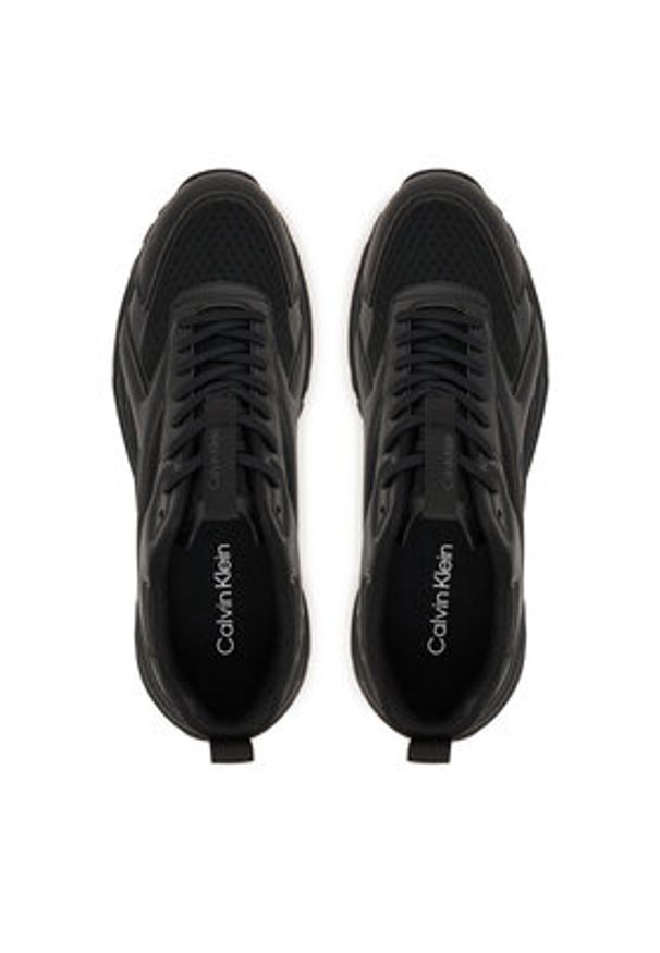 Calvin Klein Sneakersy Hike Runner Laceup Strip M-Lt HM0HM02154 Czarny. Kolor: czarny. Materiał: skóra