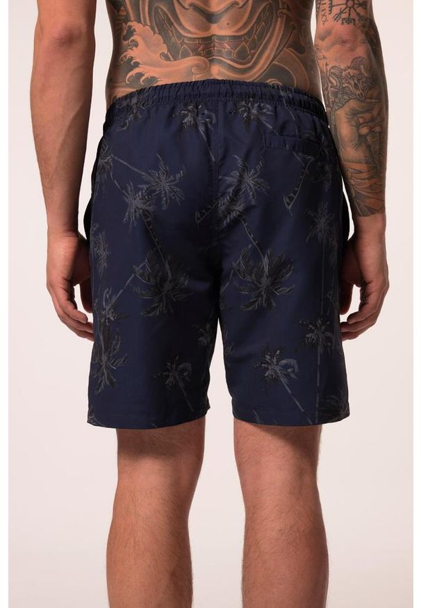 JAY-PI - Męskie Kąpielówki Belly Fit odzież plażowa nadruk do rozm. 8XL. Kolekcja: plus size. Kolor: niebieski. Materiał: poliester, materiał. Wzór: nadruk