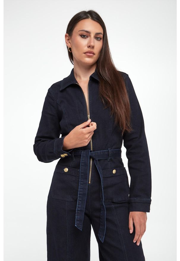 Joseph Ribkoff - Kombinezon damski jeansowy JOSEPH RIBKOFF. Materiał: jeans