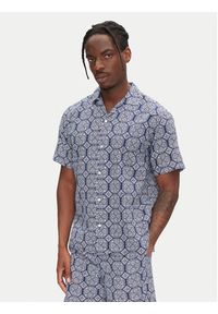 Jack & Jones - Jack&Jones Komplet koszula i szorty materiałowe Seersucker 12284648 Niebieski Relaxed Fit. Kolor: niebieski. Materiał: bawełna
