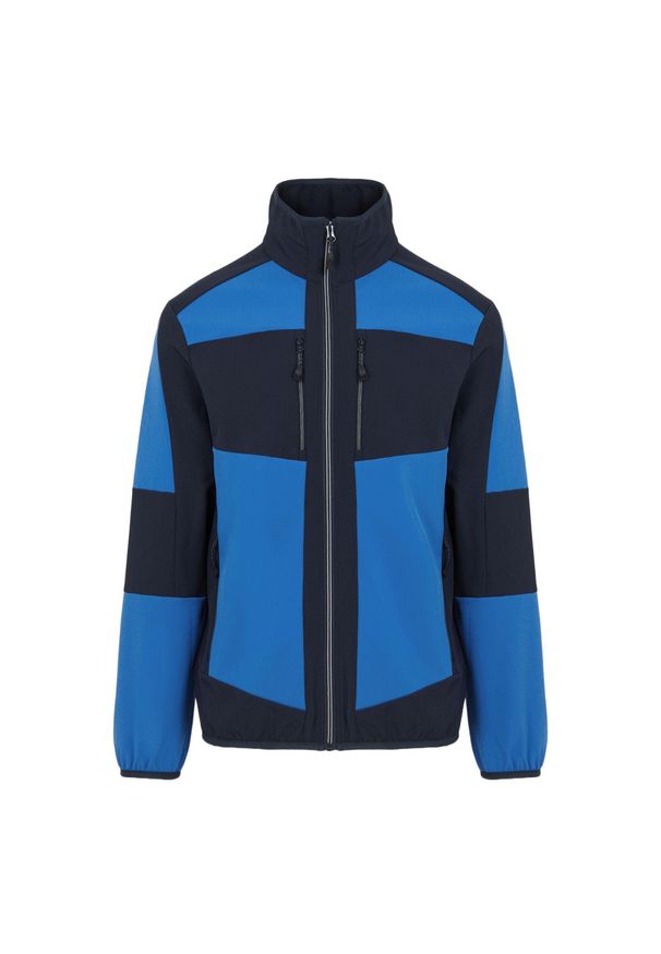 Regatta - Męska Kurtka Soft Shell EVolve 2warstwowa. Kolor: wielokolorowy, niebieski, czarny