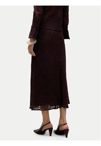 Vero Moda Spódnica midi Urshila 10336946 Bordowy Regular Fit. Kolor: czerwony. Materiał: bawełna #4
