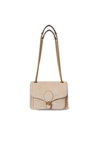 Lauren Ralph Lauren - LAUREN RALPH LAUREN Torebka 431974553001 Beżowy. Kolor: beżowy. Materiał: skórzane, zamszowe