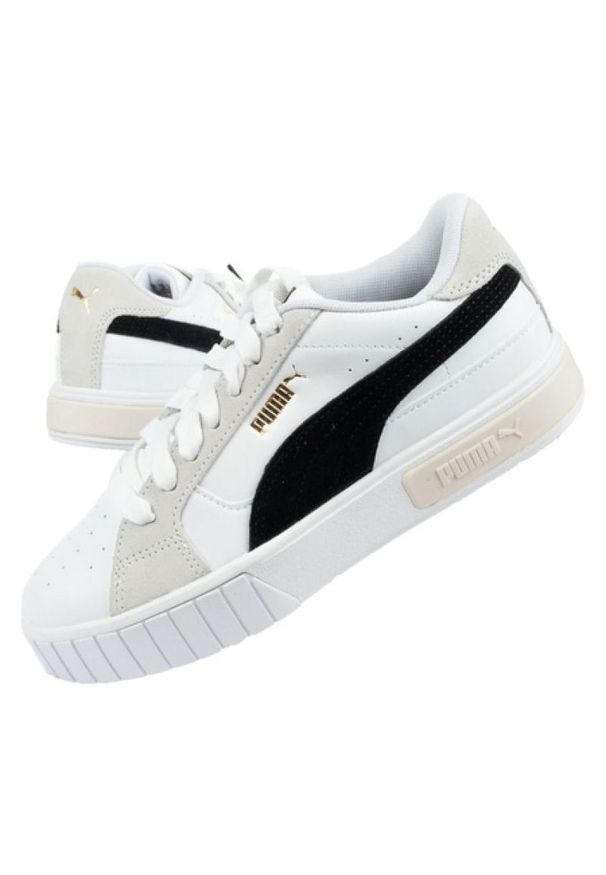 Buty sportowe Puma Cali Star Mix W 380220 04 białe. Okazja: na co dzień. Kolor: biały. Materiał: materiał, skóra