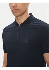 BOSS Polo Passerzip 50537507 Granatowy Slim Fit. Typ kołnierza: polo. Kolor: niebieski. Materiał: bawełna #5