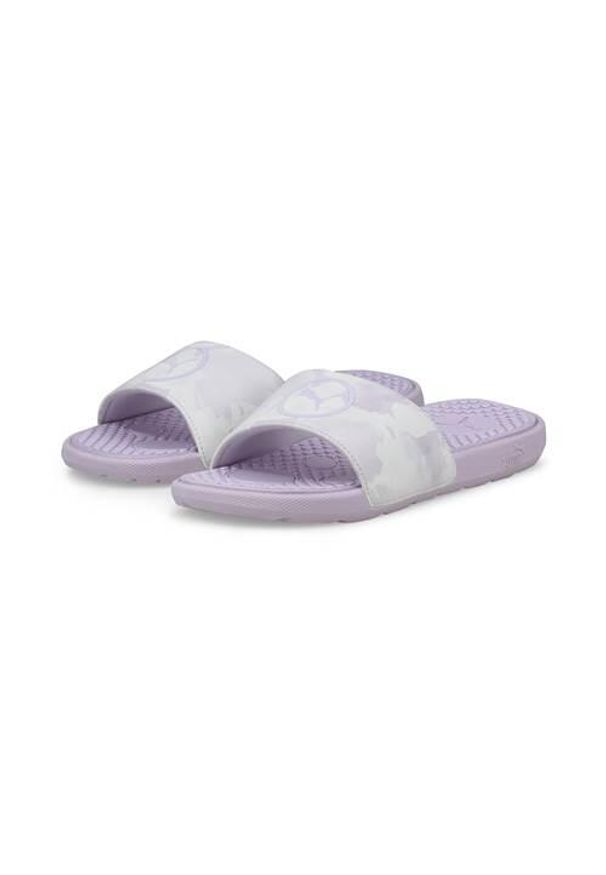 Klapki damskie Puma Cool Cat Hazy. Kolor: wielokolorowy, fioletowy. Materiał: materiał, syntetyk