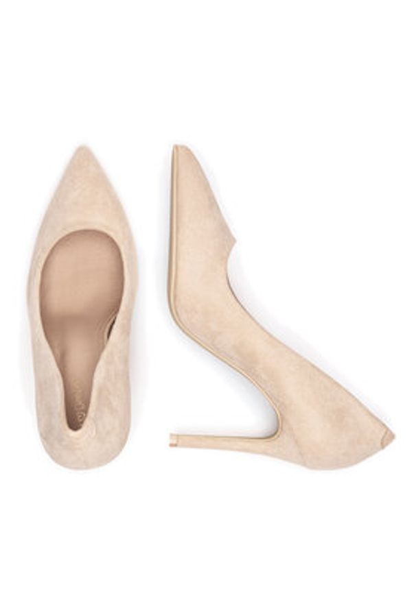 DeeZee Szpilki DBC-37237-1 Beżowy. Kolor: beżowy. Materiał: materiał. Obcas: na szpilce