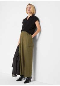 bonprix - Koszulka z otwartym kołnierzykiem polo. Typ kołnierza: polo. Kolor: czarny #2