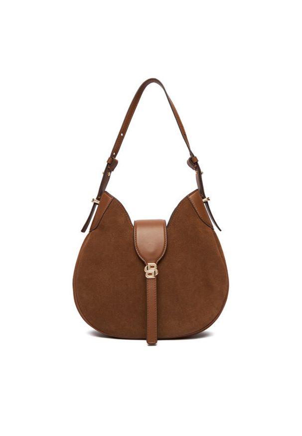 BOSS Torebka Boss Beyond Hobo S 50557954 Brązowy. Kolor: brązowy. Materiał: skórzane, zamszowe