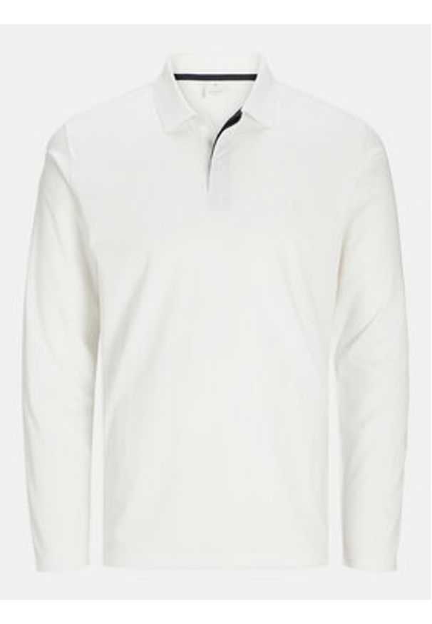 Jack & Jones - Jack&Jones Polo Crodney 12259645 Biały Regular Fit. Typ kołnierza: polo. Kolor: biały. Materiał: syntetyk