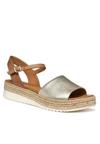 Geox Espadryle D Eolie D55SRC 0Y243 C2L5F Złoty. Kolor: złoty. Materiał: skóra