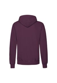 FRUIT OF THE LOOM - Męska Klasyczna Bluza Z Kapturem. Typ kołnierza: kaptur. Kolor: czerwony, wielokolorowy, brązowy