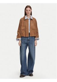 Weekend Max Mara Kurtka skórzana Abito 2625446061 Brązowy Regular Fit. Kolor: brązowy. Materiał: skóra #4
