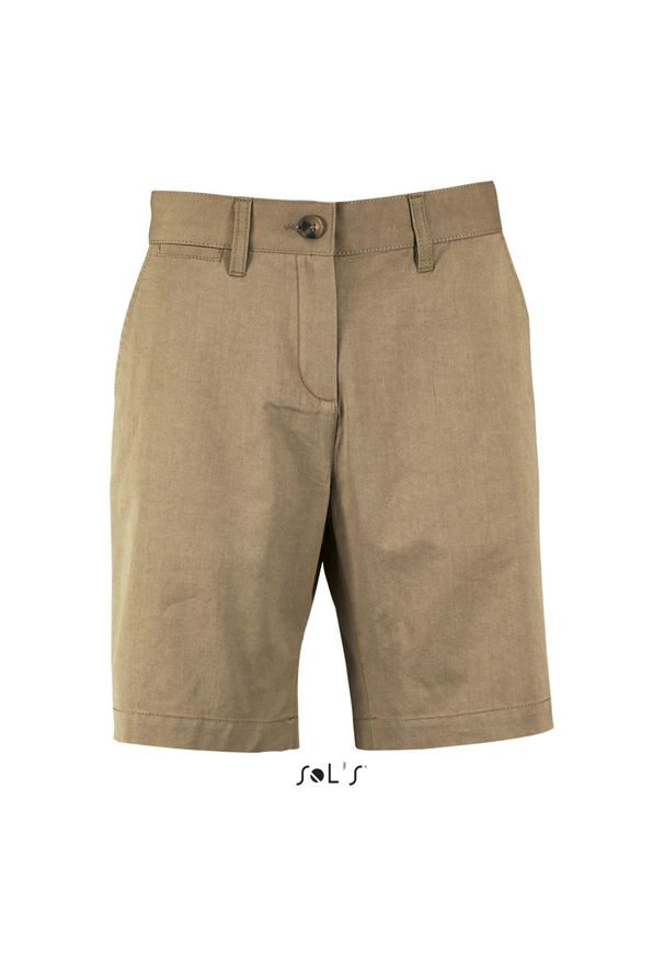 SOL'S - Szorty damskie Sol's Jasper. Kolor: brązowy. Długość: krótkie