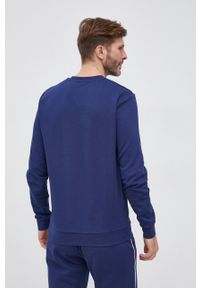 BOSS - Boss Bluza męska gładka. Okazja: na co dzień. Kolor: niebieski. Materiał: dzianina. Wzór: gładki. Styl: casual