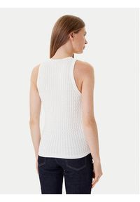 TOMMY HILFIGER - Tommy Hilfiger Top WW0WW45706 Écru Slim Fit. Materiał: bawełna #3