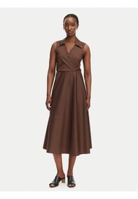 Fracomina Sukienka dzianinowa FS26SD2010W40201 Brązowy Regular Fit. Kolor: brązowy. Materiał: syntetyk #1