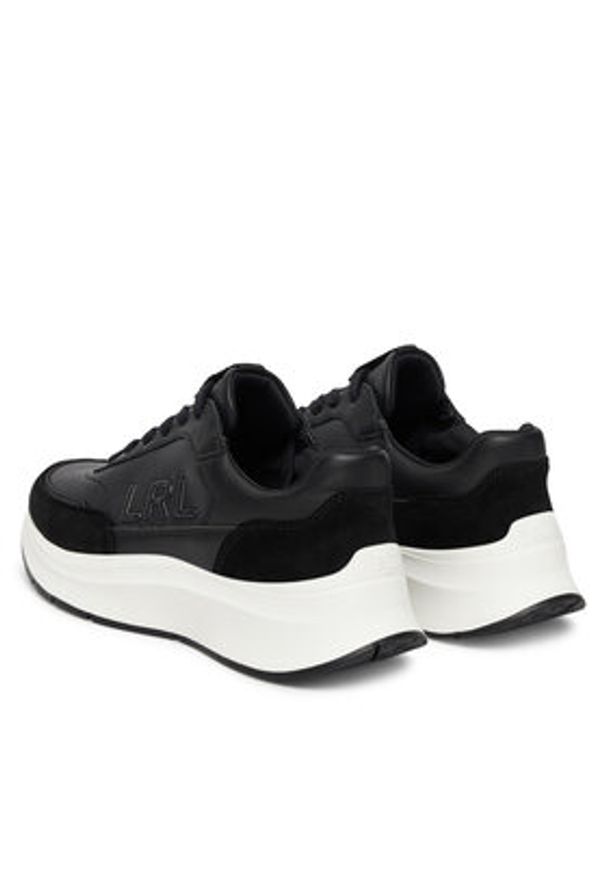 Lauren Ralph Lauren - LAUREN RALPH LAUREN Sneakersy 802974376002 Czarny. Kolor: czarny. Materiał: skóra