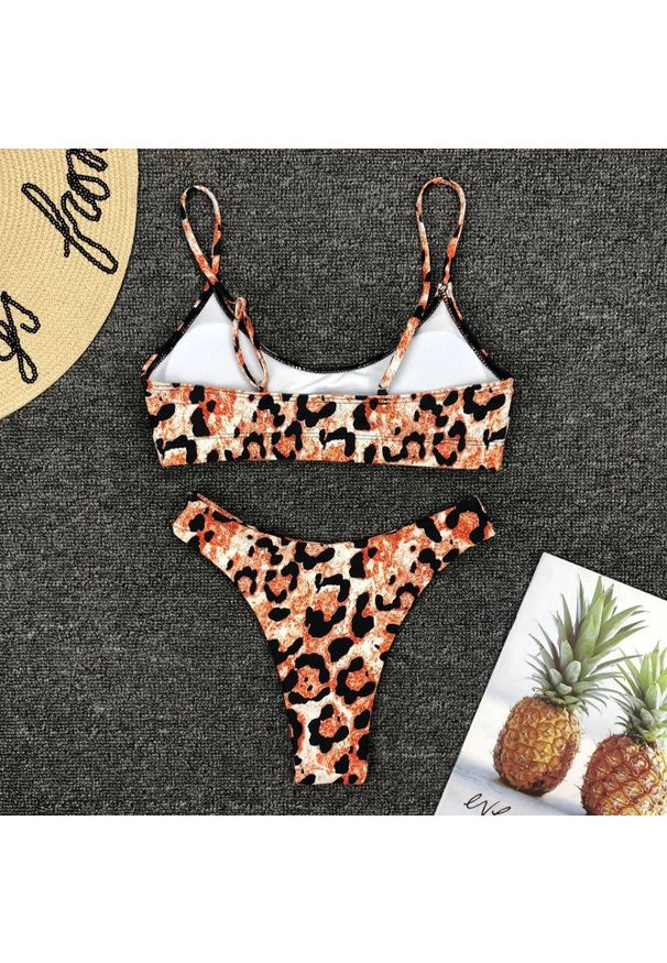 Intica - Bikini push-up ze stringami na plażę i basen UV odporne Andriette. Kolor: żółty. Materiał: tkanina, materiał