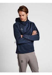 Bluza z kapturem Hummel Cima XK. Typ kołnierza: kaptur. Kolor: niebieski. Materiał: materiał. Wzór: nadruk