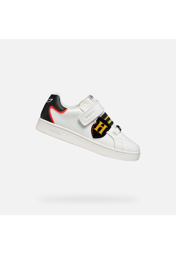 Geox - Buty GEOX J ECLYPER BOY Biały. Okazja: na co dzień. Kolor: czarny, biały, wielokolorowy. Materiał: syntetyk, tkanina
