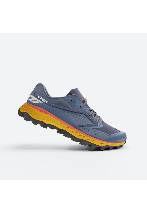 KIPRUN - Buty do biegania w terenie męskie Kiprun XT8. Kolor: czerwony, pomarańczowy, niebieski, wielokolorowy. Materiał: kauczuk, materiał. Szerokość cholewki: normalna. Sport: bieganie