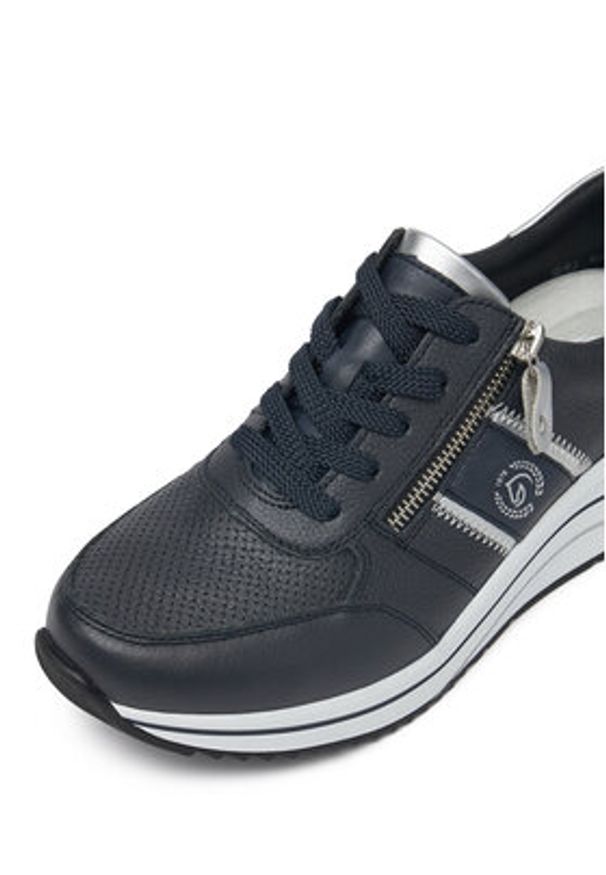 Remonte Sneakersy D0T04-14 Czarny. Kolor: czarny. Materiał: skóra