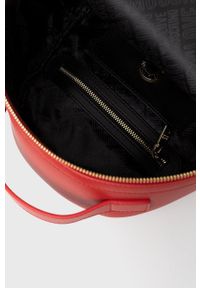 Love Moschino plecak damski kolor czerwony mały z aplikacją. Kolor: czerwony. Wzór: aplikacja #5