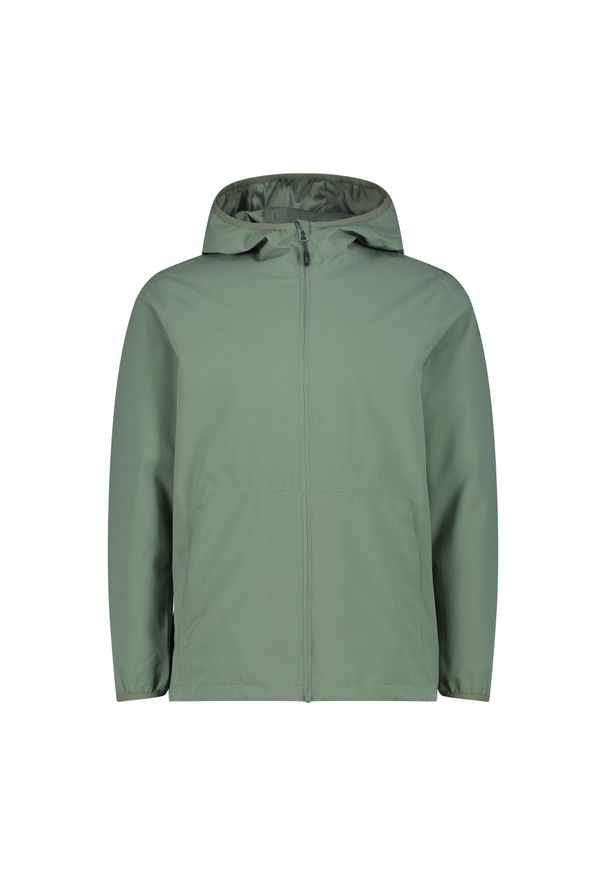 Kurtka przeciwdeszczowa z stałym kapturem CMP. Kolor: zielony. Materiał: softshell. Sport: turystyka piesza