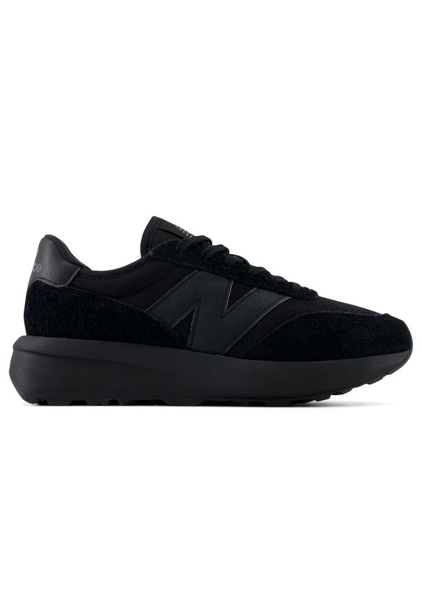 Buty unisex New Balance U370AJ – czarne. Kolor: czarny. Materiał: skóra, zamsz. Szerokość cholewki: normalna. Sezon: lato