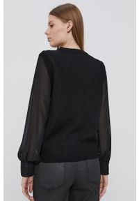 only - Only Sweter damski kolor czarny. Kolor: czarny. Materiał: dzianina. Długość rękawa: długi rękaw. Długość: długie #2