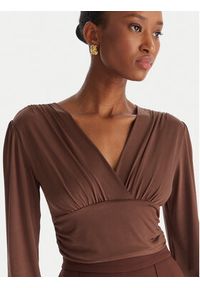 ACCESS FASHION Body 54-2018-324 Brązowy Slim Fit. Kolor: brązowy. Materiał: syntetyk #7