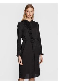 TwinSet - TWINSET Sukienka koszulowa 222TT2422 Czarny Regular Fit. Kolor: czarny. Materiał: syntetyk. Typ sukienki: koszulowe