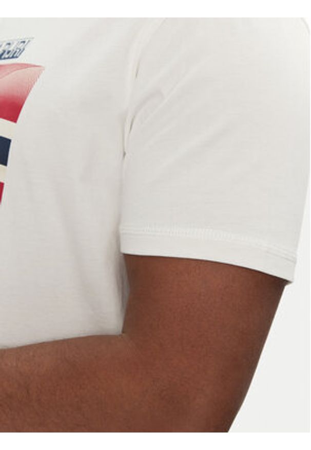 Napapijri T-Shirt S-Lari NP0A4IE52061 Biały Regular Fit. Kolor: biały. Materiał: bawełna