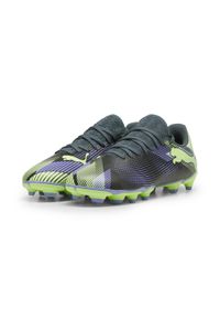 Puma - Młodzieżowe buty piłkarskie FUTURE 7 PLAY FG/AG PUMA. Kolor: biały, wielokolorowy, fioletowy, szary. Materiał: materiał, syntetyk. Szerokość cholewki: normalna. Sport: piłka nożna