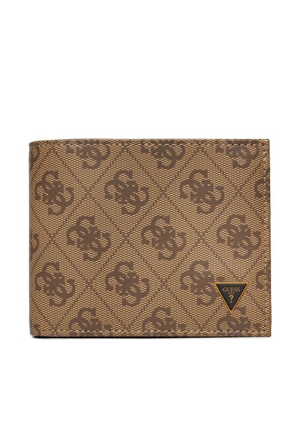 Guess Duży Portfel Męski SMVELE LEA24 Beżowy. Kolor: beżowy. Materiał: skóra