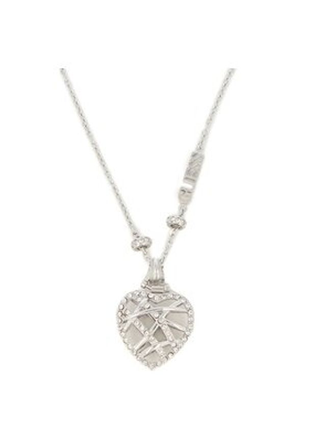 Guess Naszyjnik Heart Cage JUBN03 099JW Srebrne rodowanie. Materiał: srebrne. Kolor: srebrny