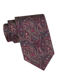 Chattier - Klasyczny Krawat Męski CHATTIER - Bordo, Orientalny Wzór. Kolor: czerwony. Materiał: tkanina. Styl: klasyczny #1
