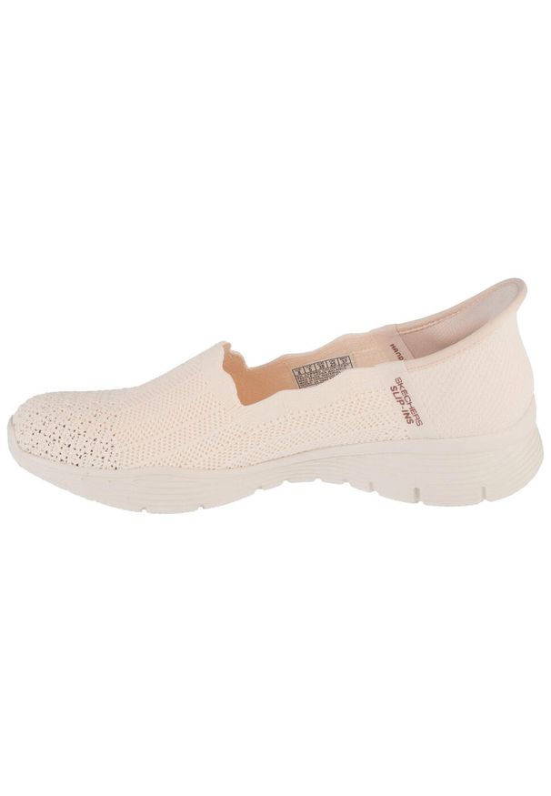 skechers - Buty sportowe Sneakersy damskie, Slip-ins: Seager - Believe It. Kolor: beżowy. Sport: turystyka piesza