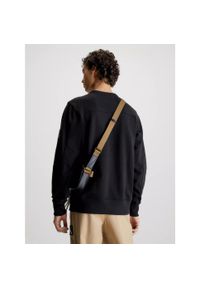 Bluza Calvin Klein Monogram Sleeve Badge Crew, Mężczyźni. Kolor: czarny. Materiał: materiał, bawełna