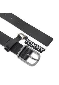 Tommy Jeans Pasek Damski Tjw City Girl Belt AW0AW16103 Czarny. Kolor: czarny. Materiał: skóra