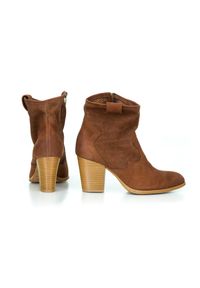 Zapato - ażurowe kowbojki - skóra naturalna - model 470 - kolor brąz przecierka (39). Kolor: brązowy. Materiał: skóra. Wzór: ażurowy #2