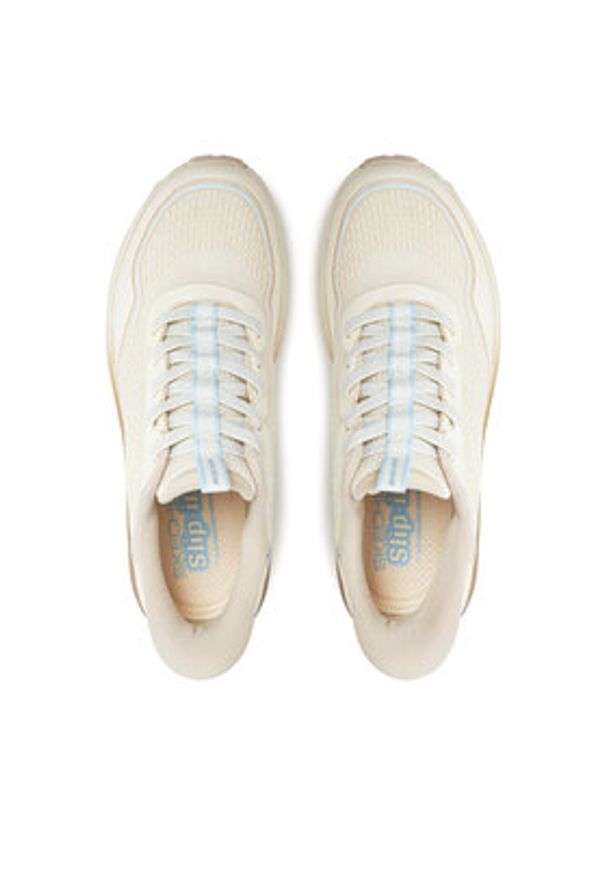 skechers - Skechers Sneakersy Switch Back - Mist 180157/NAT Brązowy. Kolor: brązowy. Materiał: materiał