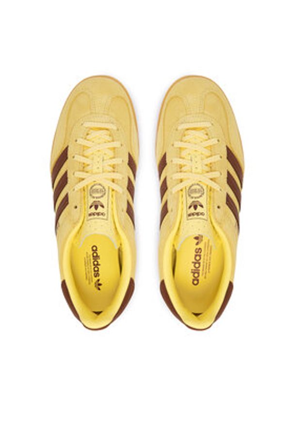 Adidas - adidas Sneakersy Gazelle Indoor KI7136 Żółty. Kolor: żółty. Materiał: skóra, zamsz. Model: Adidas Gazelle