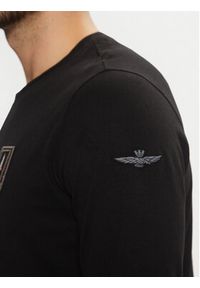 Aeronautica Militare Longsleeve 242TS2317J489 Czarny Regular Fit. Kolor: czarny. Materiał: bawełna. Długość rękawa: długi rękaw